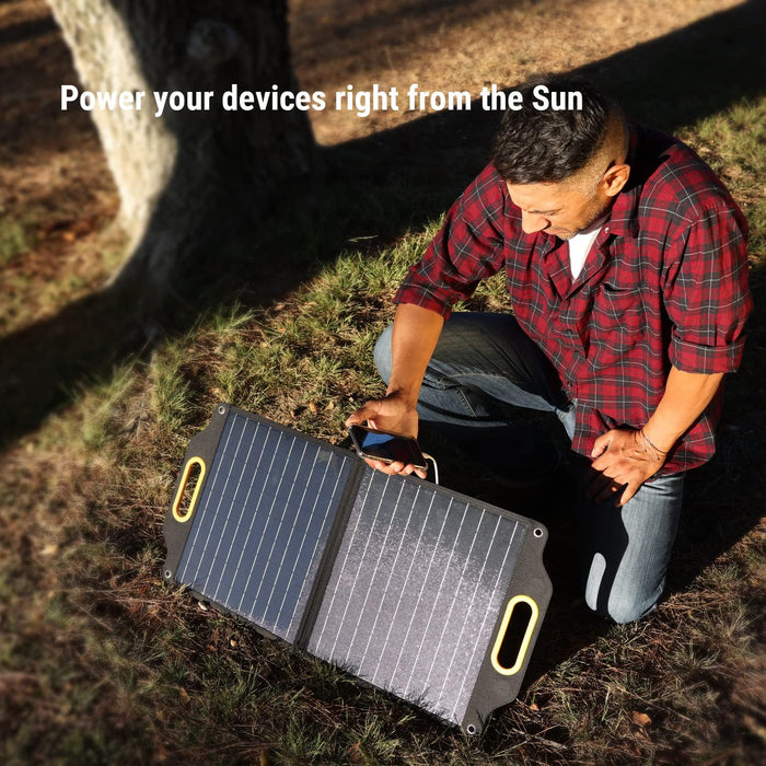 Black Powerness 40 Watt Portable Solar Panel Solar Panel