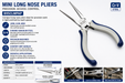 White Smoke Blue-Point Mini Long Nose Pliers – B95CLMPAP Pliers
