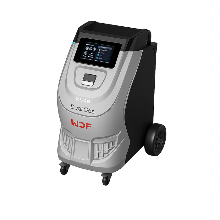 Dark Slate Gray Wonderfu X549 Dual Gas Fully Automatic A/C Service Unit ( R134A & R1234yf ) Air Conditioning Machine