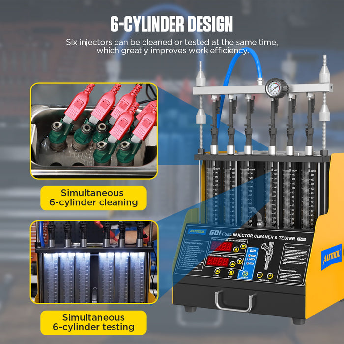 Dim Gray AUTOOL CT400 Fuel Injector Cleaner & Fuel Injector Tester GDI Fuel Injector Cleaner