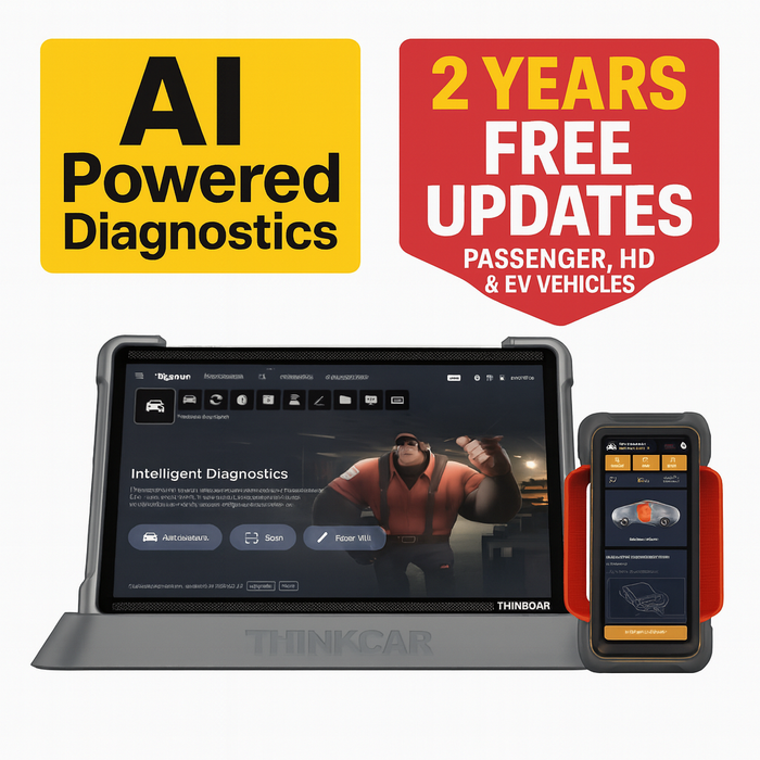 White Smoke THINKCAR Expert 399 14" Diagnostic Scan Tool, AI Technology, Dual Diagnostics, 12/24V, EV Vehicles Vehicle Diagnostic Scanners