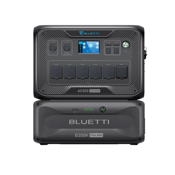 Dark Slate Gray Bluetti AC500 + B300K Expandable Home & Portable Power Station | 5000w (10000W Surge) 2765WH Power Station
