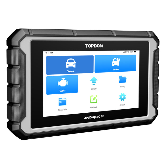 Gray TOPDON ArtiDiag900 BT, Diagnostic Scan Tool, Bluetooth, ECU Coding Diagnostic Scanner