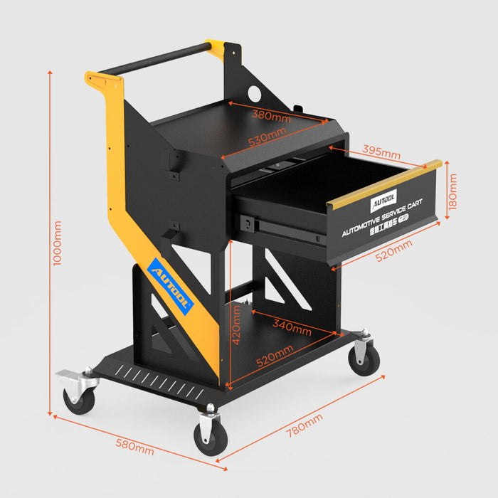 Dark Slate Gray AUTOOL T21 – Mobile Maintenance Diagnostic Tool Cart Tool Cart / Workshop Trolley