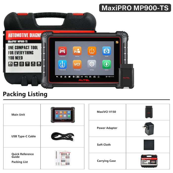 Tan AUTEL MaxiPRO MP900-TS Diagnostic Scan Tool With Full TPMS Functions Diagnostic Scan Tool