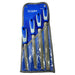 Dark Slate Blue Blue Point 4 Piece Half Round 2nd Cut File Set