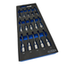 Dark Slate Gray Blue Point Tools EVA Tool Set - 16 pieces 1/2" Torx & Spline Sockets Socket Drivers
