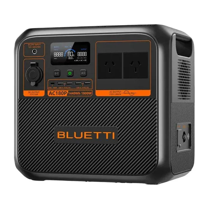 Dark Slate Gray BLUETTI AC180P Home & Portable Power Station, 1800w (2700w Surge) 1440wh Power Station