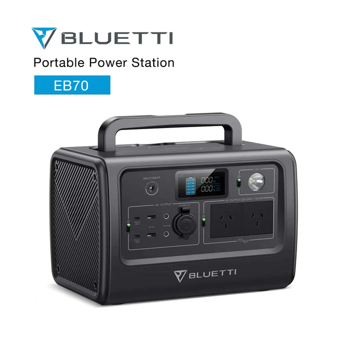 Dark Slate Gray BLUETTI EB70+PV200 Portable Power Station | 1,000W | 716Wh