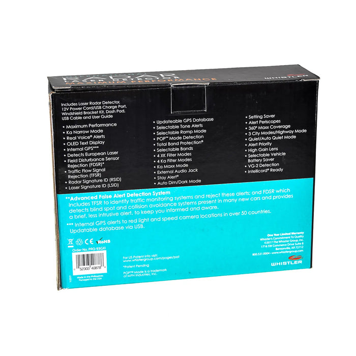 Dark Turquoise Whistler PRO93GXI Radar Detector Radar Detector