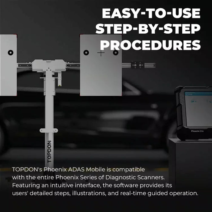 Black TOPDON Phoenix PX1000 ADAS Mobile Calibration Frame Vehicle Diagnostic Scanners