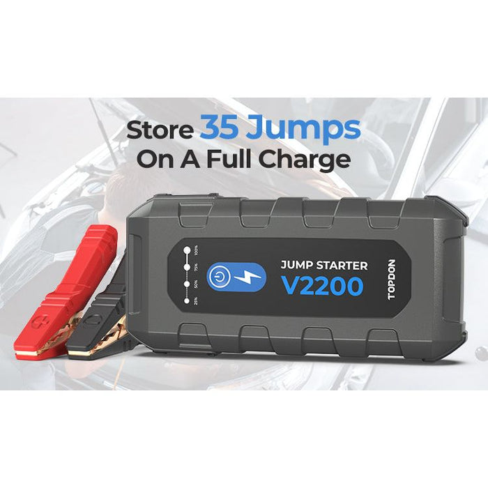 Dark Slate Gray TOPDON V2200 2200A Jump Starter, Power Bank, 12V Car Starting Device Vehicle Jump Starters