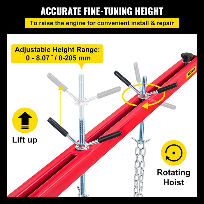 Black DTNZ Engine Support Bar Load Leveler Hoist with 2 Point Lift workshop equipment