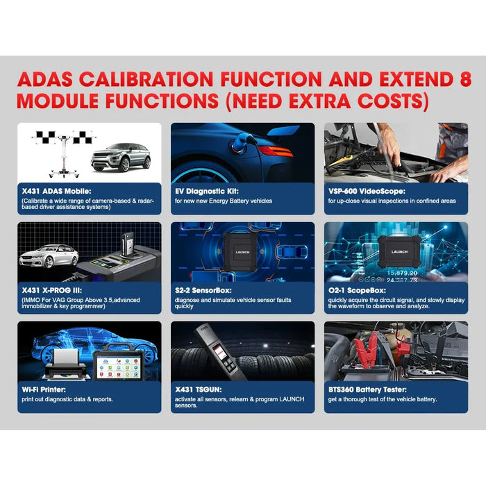 Dark Slate Gray LAUNCH X-431 PAD VII Elite Professional Diagnostic Scan Tool, EV Battery Diagnostics & Health Check Diagnostic Scanner
