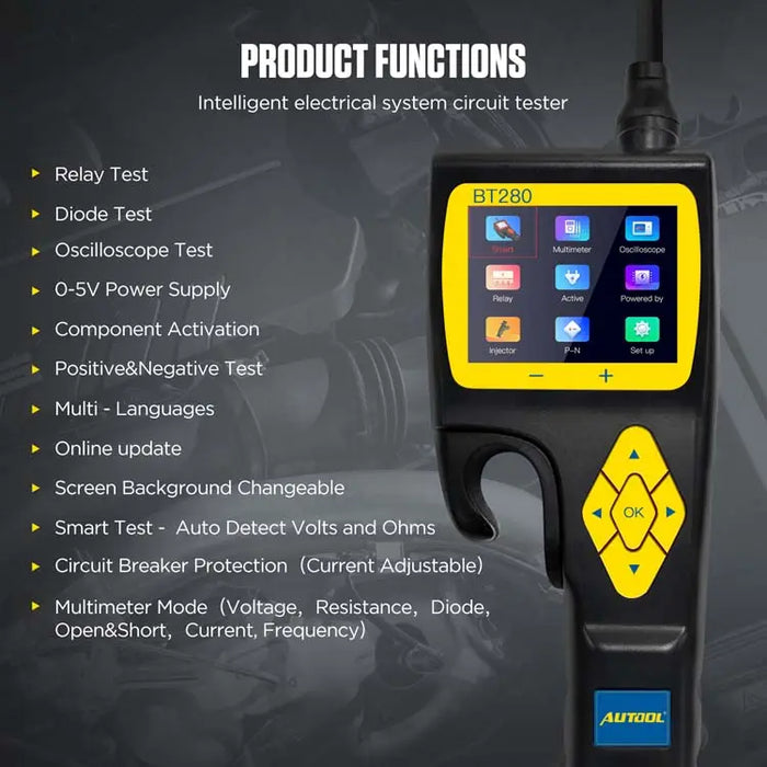 AUTOOL BT280 Automotive Electrical System Circuit Tester