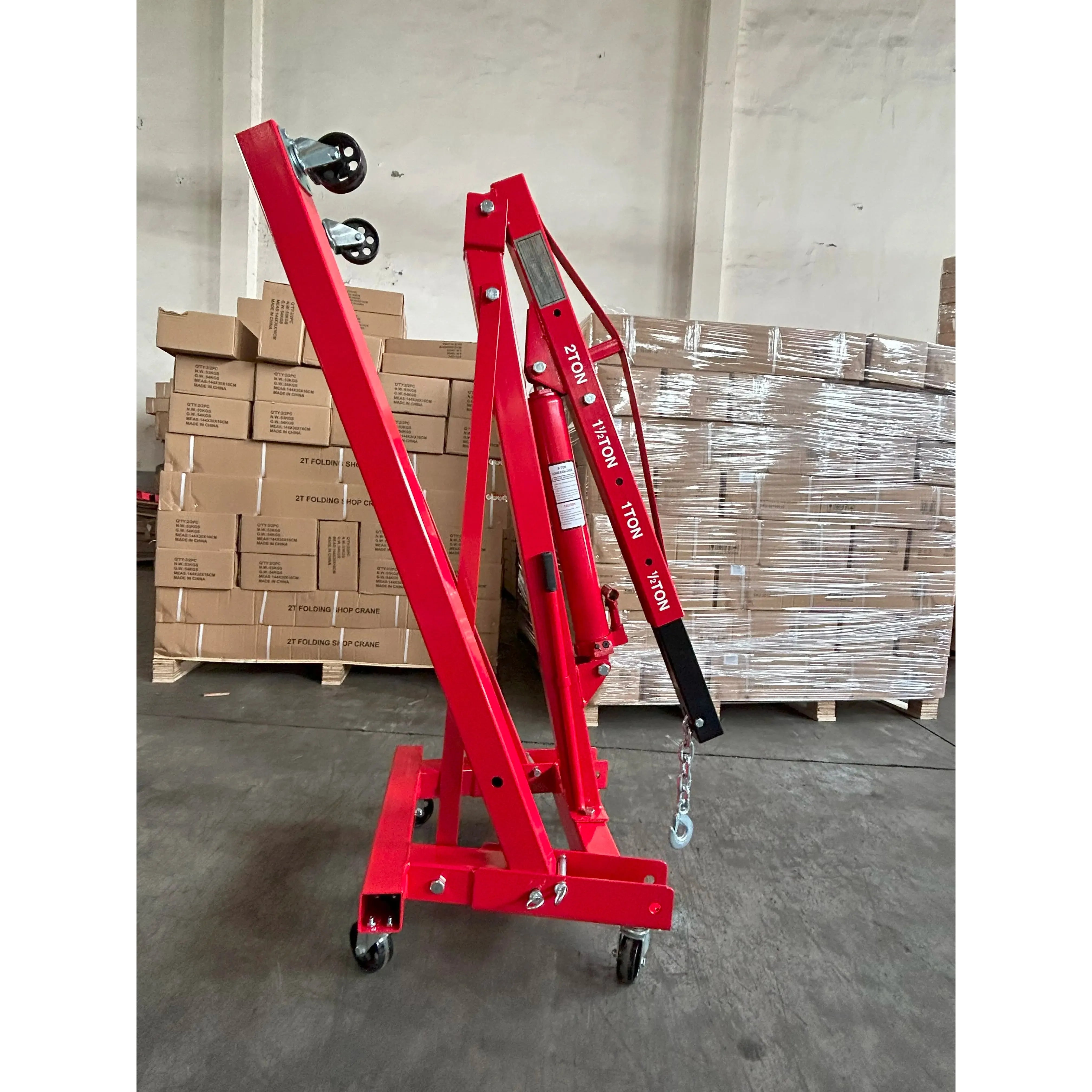 Shocrane DTNZ 2 Ton Folding Shop Crane Lifting Machine Hydraulic Car Engine Sho ...