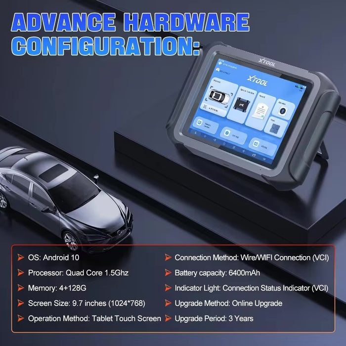 Dark Slate Gray XTOOL XT90 Diagnostic Scan Tool Topology Map, ECU Coding, Key Programming Diagnostic Scan Tool