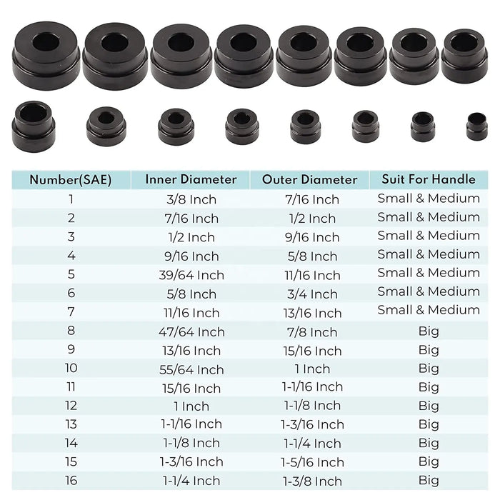 Dark Slate Gray DTNZ 33PC Master Bushing Bearing Seal Removal Installation Driver Set Tool Kit bush bearing installer