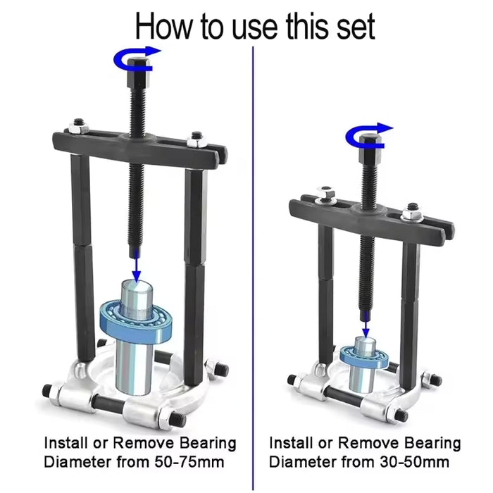 Dark Slate Gray DTNZ 12 Piece Bearing Separator Tool Kit Bearing Separator