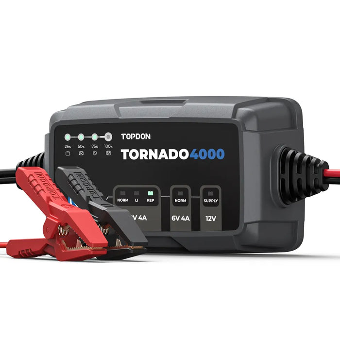 Dark Slate Gray TOPDON T4000 6v - 12v Intelligent Battery Charger & Maintainer Vehicle Battery Chargers