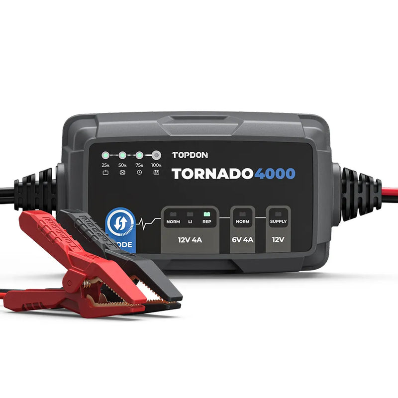TOPDON T4000 6v-12v Intelligent Battery Charger & Maintainer
