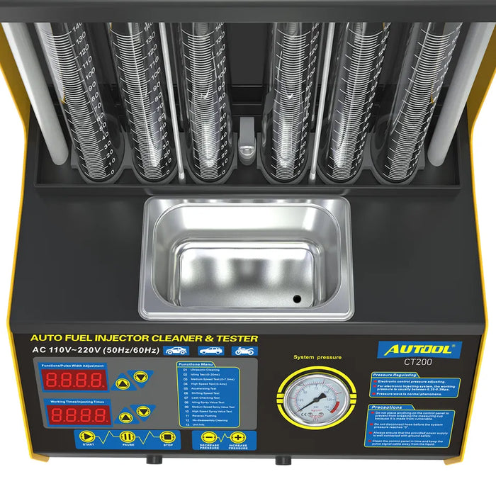 Dark Slate Gray AUTOOL CT200 6 Cylinder Fuel Injector Cleaner & Tester Fuel Injector Cleaner
