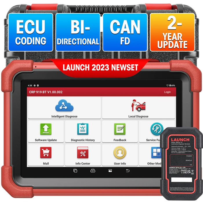 Dark Slate Gray LAUNCH X431 CRP919X BT Diagnostic Scan Tool, Bi-Directional, 31 Special Functions Diagnostic Scan Tool