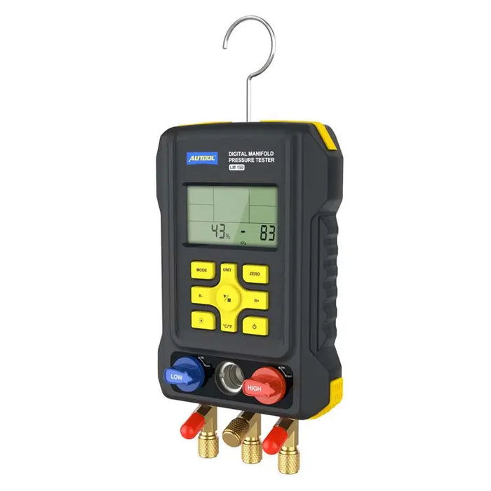 Dark Slate Gray AUTOOL LM150 Digital Manifold Gauge for Refrigerant Filling & Pressure Inspection HVAC Vacuum Gauge Air Conditioning Gauge