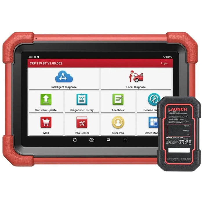 Light Gray LAUNCH X431 CRP919X BT Diagnostic Scan Tool, Bi-Directional, 31 Special Functions Diagnostic Scan Tool