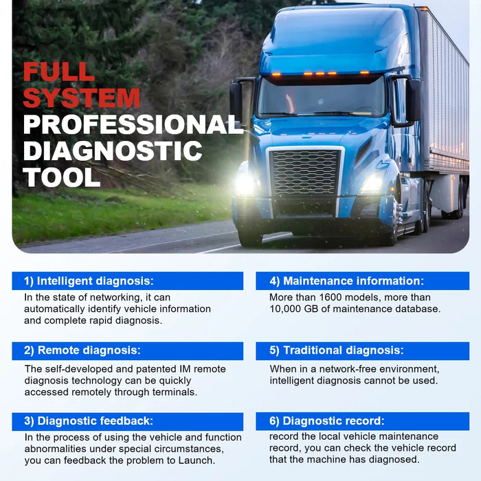 Lavender LAUNCH X431 V + SmartLink HD Commercial Vehicle Diagnostic Tool Diagnostic Scanner