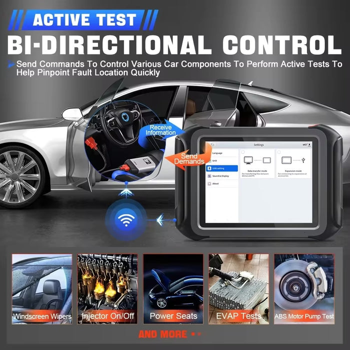 Dark Slate Gray XTOOL XT90 Diagnostic Scan Tool Topology Map, ECU Coding, Key Programming Diagnostic Scan Tool