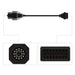 Black HD Truck & Commercial Vehicle OBD2 Cable Plug Adapters