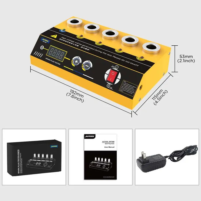 Black AUTOOL SPT360 Car Five Port Spark Plug Tester Spark Plug Tester