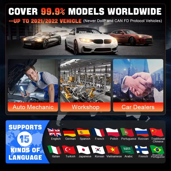 Rosy Brown XTOOL XT90 Diagnostic Scan Tool Topology Map, ECU Coding, Key Programming Diagnostic Scan Tool
