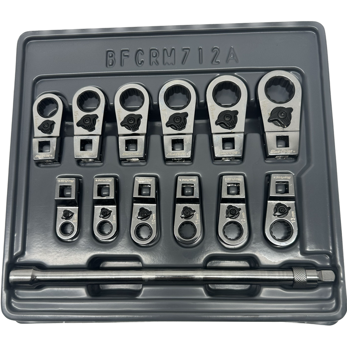 Blue Point 13 pc 3/8" Drive 12-Point Metric Ratcheting Crowfoot Wrench Set