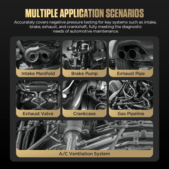 Black AUTOOL PT502 – Digital Vacuum Pressure Gauge (-101 kPa to 0 kPa) Vacuum Pressure Gauge