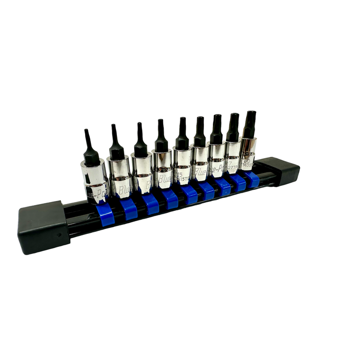 Black Blue Point 1/4" Drive External Tamper Torx Sockets Sockets