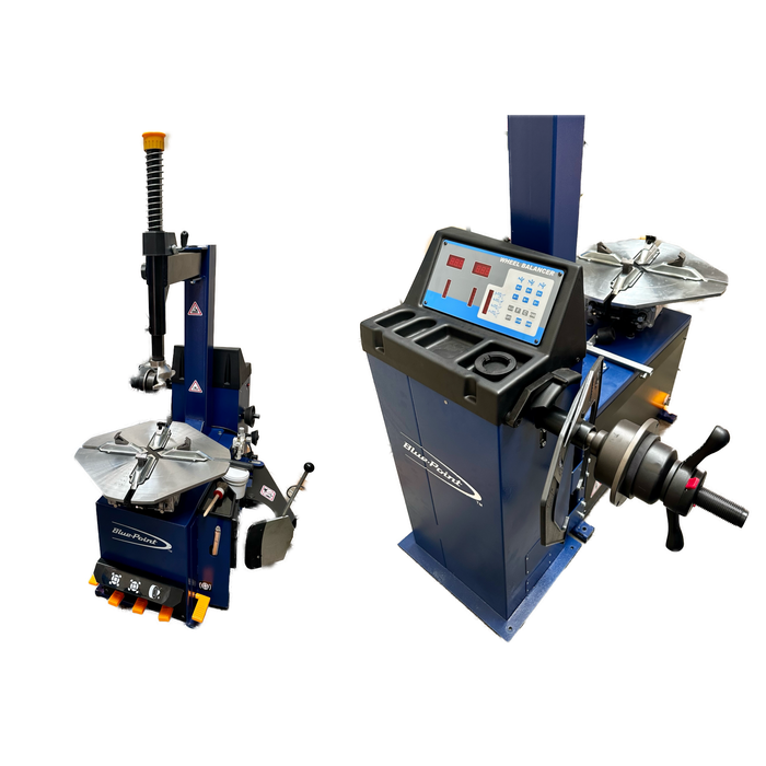 Dark Slate Gray Blue Point Tyre Changer & Wheel Balancer Combo Tire Changer