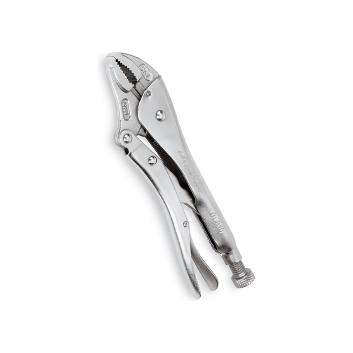 Light Gray Blue Point Curved Jaw Locking Pliers 10"