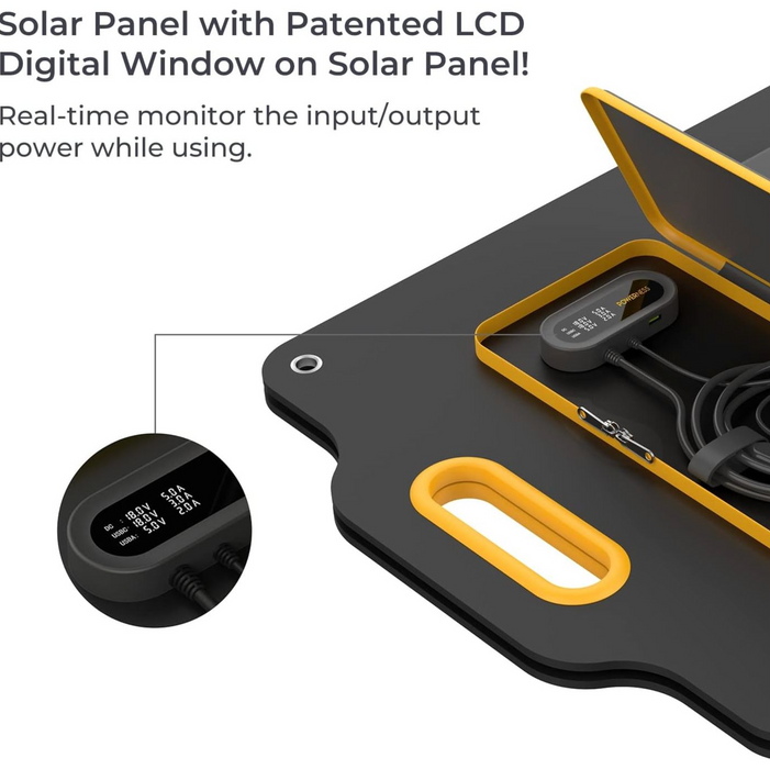 Dark Slate Gray Powerness Power Bank With 40w Solar Panel