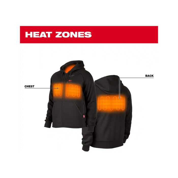 Milwaukee M12 Heated Jacket Hoodie Kit with 1 2.0 Ah Battery and Cha Discount Tools NZ
