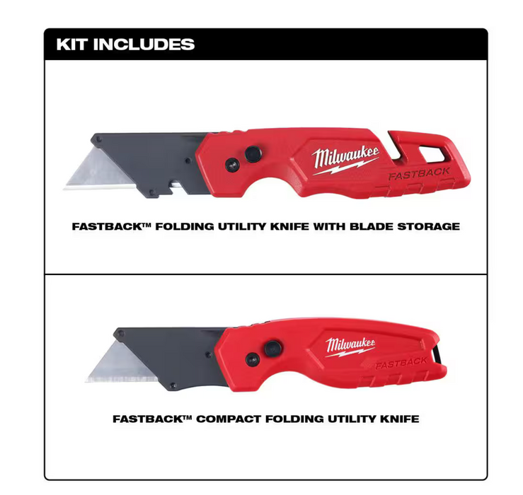 Maroon Milwaukee Fastback Utility Knife Folding ( 2 Pack ) Craft Knife Blades
