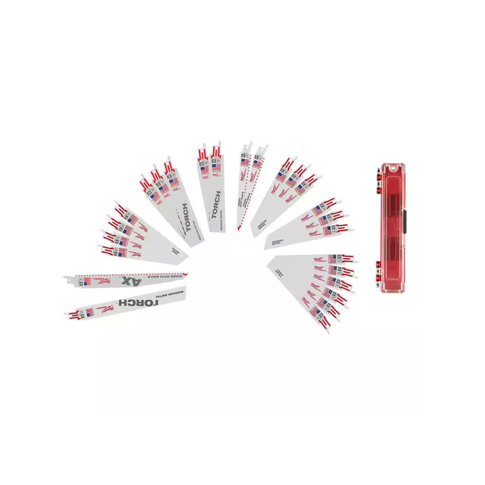 Light Gray Milwaukee SAWZALL Reciprocating Saw Blade Set (25-Piece) Saw Blades