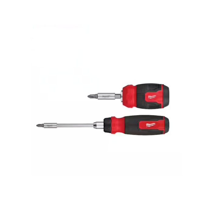 Dark Slate Gray Milwaukee 14-in-1 Ratcheting Multi-Bit Screwdriver Set (2-Pack) Screwdrivers