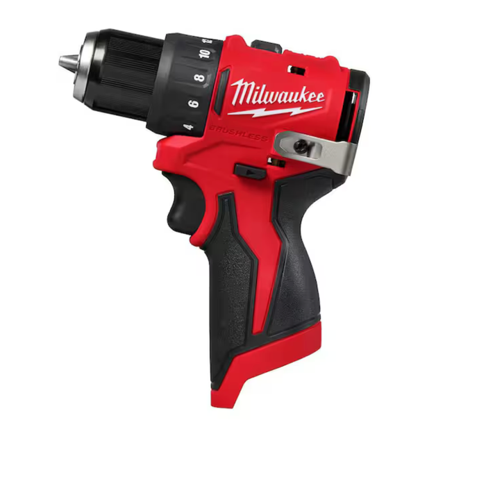 White Smoke Milwaukee 3401-20 M12 Subcompact Brushless 3/8" Drill/Driver (Tool-Only) Drills