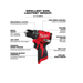 White Smoke Milwaukee 3401-20 M12 Subcompact Brushless 3/8" Drill/Driver (Tool-Only) Drills