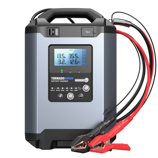 Dark Slate Gray TOPDON Tornado 9000 Battery Maintainer & Stable Power Supply For ECU Programming Vehicle Battery Chargers