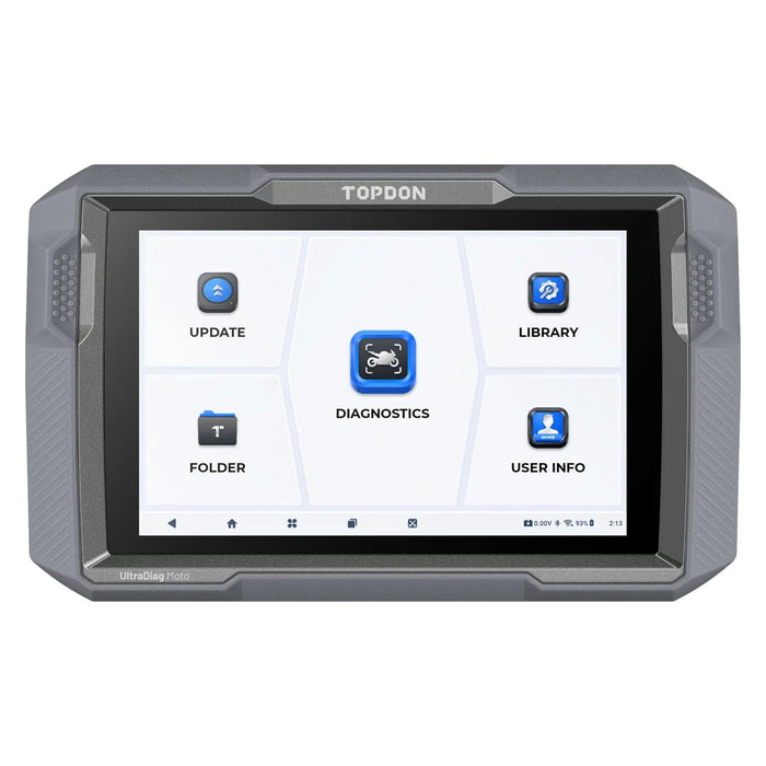 White Smoke Topdon UltraDiag Moto – 8” Wireless Motorcycle Diagnostic Tool with Full-System Coverage Diagnostic Scan Tool