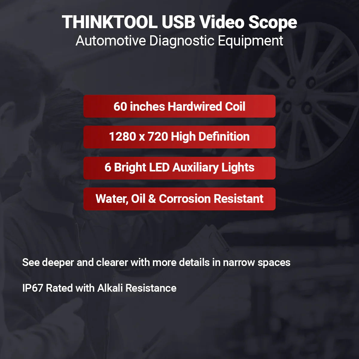 Video Inspection Scope THINKCAR USB Video Inspection Scope Camera with LED Light — Discount ...