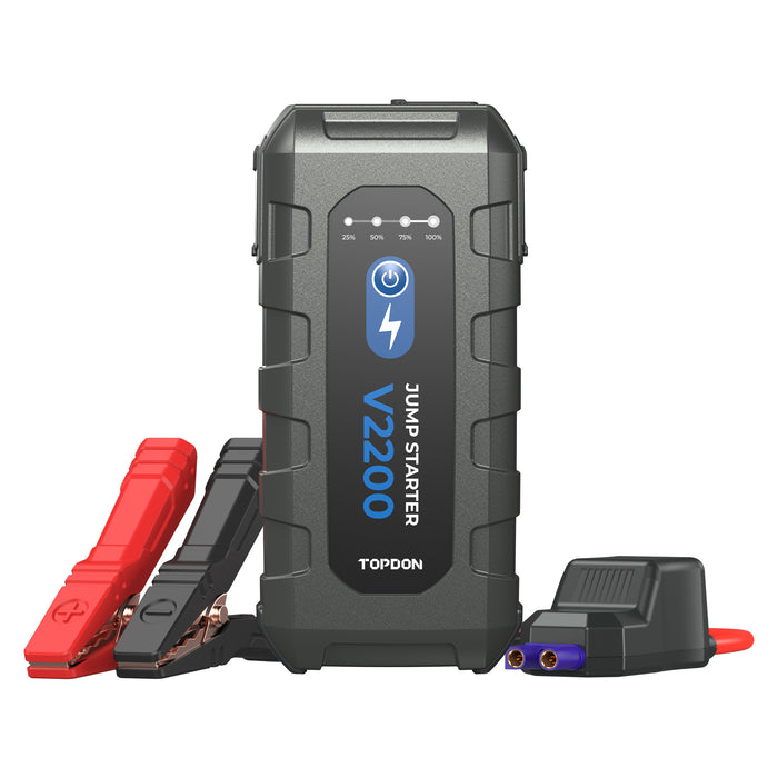 Dark Slate Gray TOPDON V2200 2200A Jump Starter, Power Bank, 12V Car Starting Device Vehicle Jump Starters